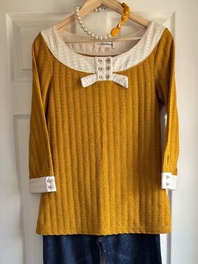 Pilcro Anthropologie 3/4 Sleeve Top